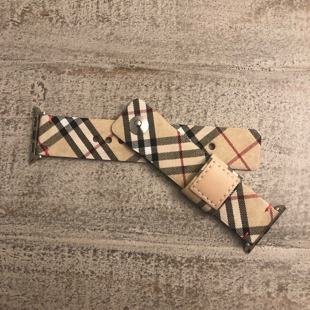 Check Pattern/NEW /Apple Watch Band/leather-canvas/.38/40/41 mm.